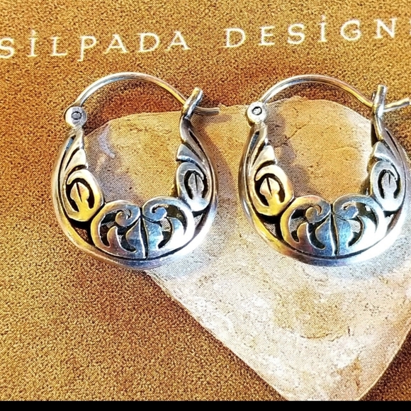 Silpada Sterling Silver Filigree Earrings - Picture 10 of 11